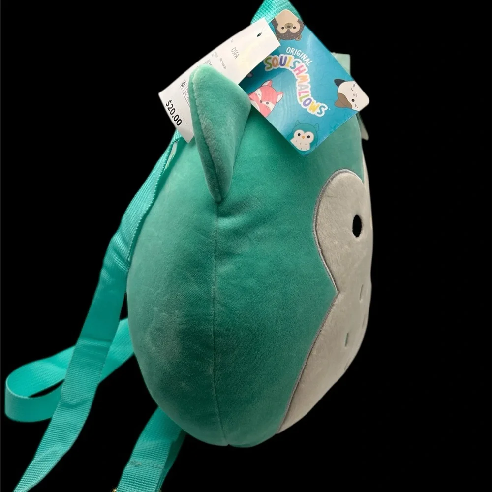 Squishmallows Teal & Cream Owl Kids Backpack – Adorable School or Travel Bag